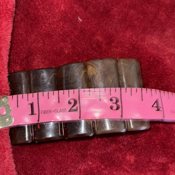 Vintage style Chocolate Brown Chunky Stretch  cuff bracelet - Picture 6 of 11